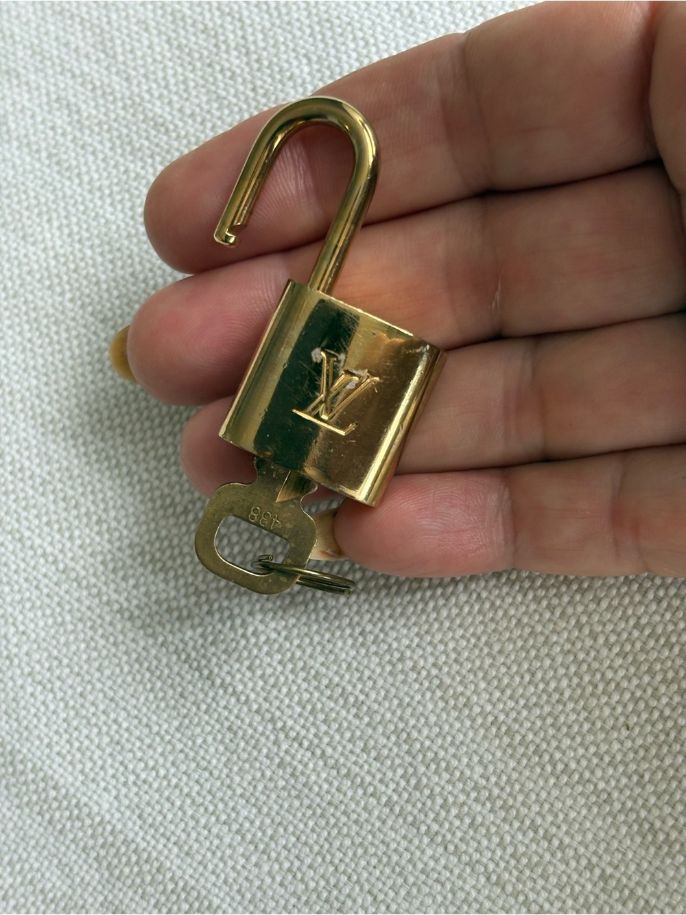 Louis Vuitton Gold-Tone Padlock with Key